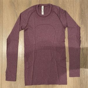 NWOT Lululemon Long Sleeve Stretch Tee - Maroon - Size 4